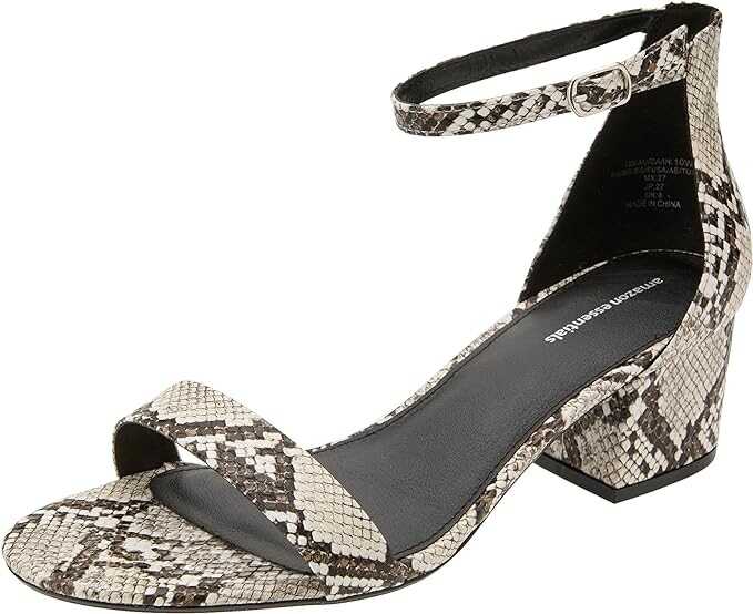 Amazon Essentials Women's Two Strap Heeled Sandal