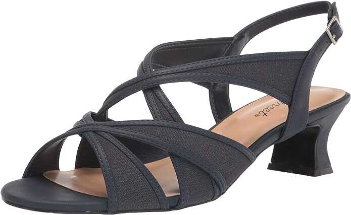 Easy Street Womens Tristen Mesh Inset Dress Sandals