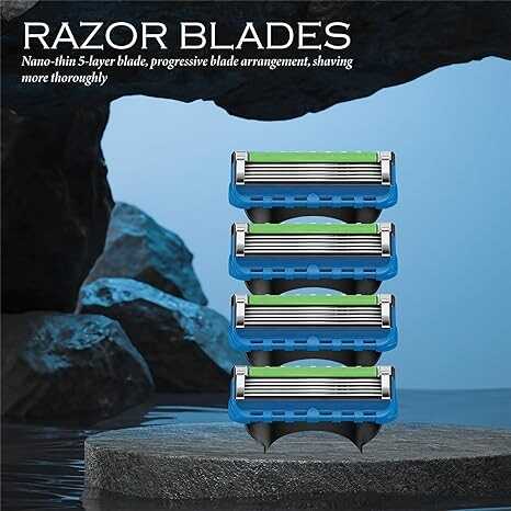 8 Blades for Men.Razor Blade Refills for Gillette Fusion 5，For a More Comfortable Shave-A2