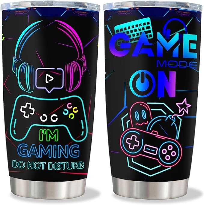 Gamer Gifts, Gifts for Gamers, Cool Gamer Gifts for Men Teen Boys Boyfriend, Gaming Gifts, Gamer Gift Ideas, Video Game Gifts, Gamer Girl Gifts, Gifts for Game Lovers Stainless Steel Tumbler 20oz 1Pc
