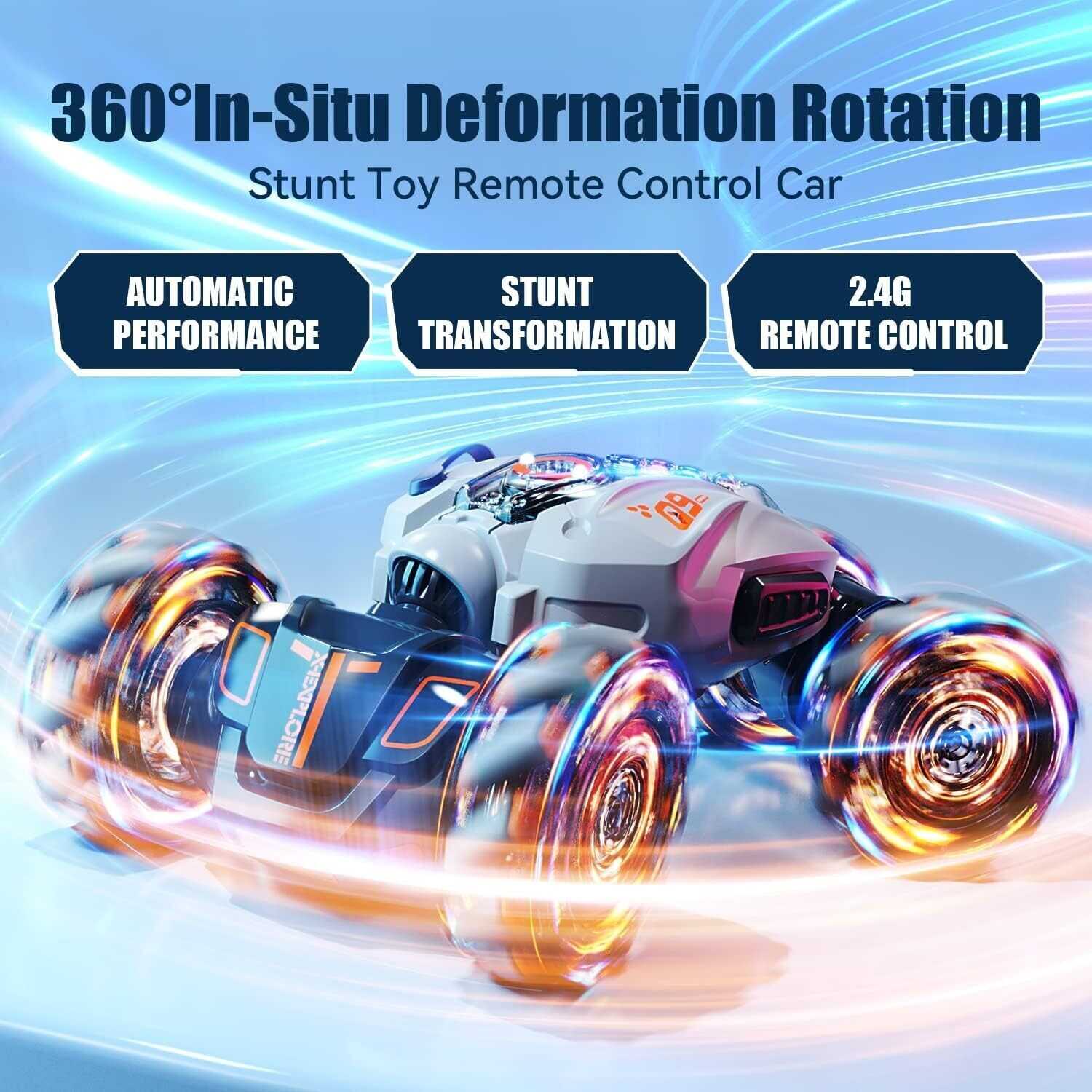 RC Stunt Car, 2.4Ghz 4WD Remote Control Gesture Sensor Toy Cars, Double Sided