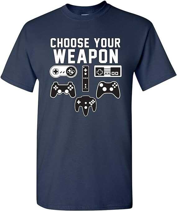 UGP Campus Apparel Choose Your Weapon Gamer Gaming Console Adult T-Shirt Basic Cotton