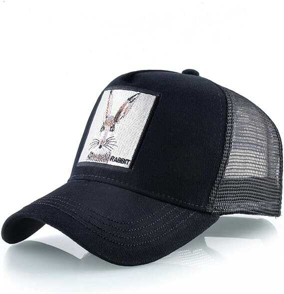 Embroidered Animal Trucker Hat, Mesh Baseball Cap, Funny Multiplayer Gaming Cap for Men & Women A1