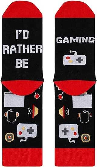 Gnpolo Funny Socks for Men Women I'D Rather Be Hunting Camping Fishing Golf Racing Biking Gaming