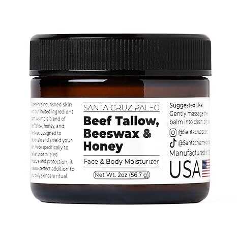 Santa Cruz Paleo Beef Tallow Beeswax and Honey
