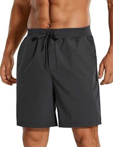 CRZ YOGA Men's Four-Way Stretch Workout Shorts - 7" Soft Durable Gym