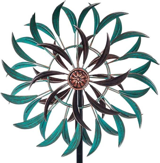 VEWOGARDEN 360° Outdoor Wind Spinner, Wind Sculpture Spinner with Metal Stake, Yard Art Decor for Patio, Lawn & Garden 63 * 13