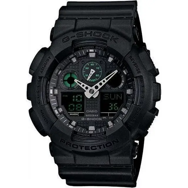 Casio G-Shock Military Black GA100MB-1A 3-Eye Ana-Digi Wristwatch
