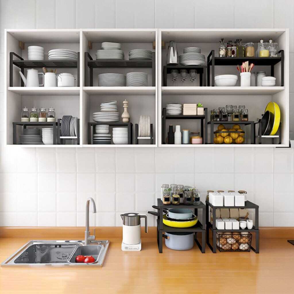 Kitchen Rack Table Top Storage Shelf Well Made Wide Application for Pantry