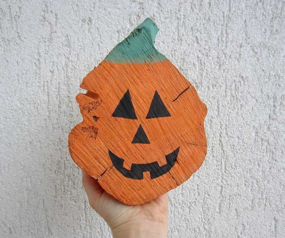 Pumpkin O Lantern Wall Decor, Wood Rustic Halloween Sign, Halloween Party Decor