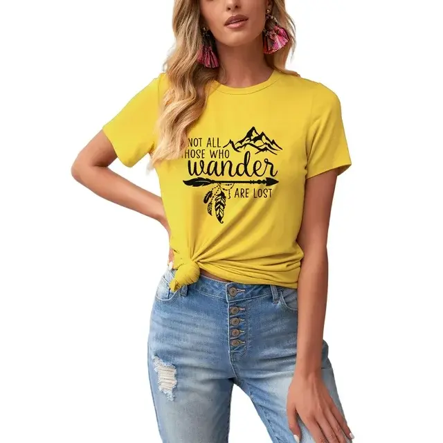 XCHQRTI Mountain Heartbeat Tshirt Graphic Tees Women Ladies Tee Shirts Short Sleeve