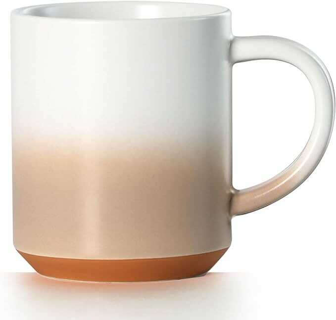 Tousight 18 OZ Large Coffee Mug, Novelty Tea Ceramic Cup with Handle, Microwave Safe, Gift for Family Friends and Couple, White