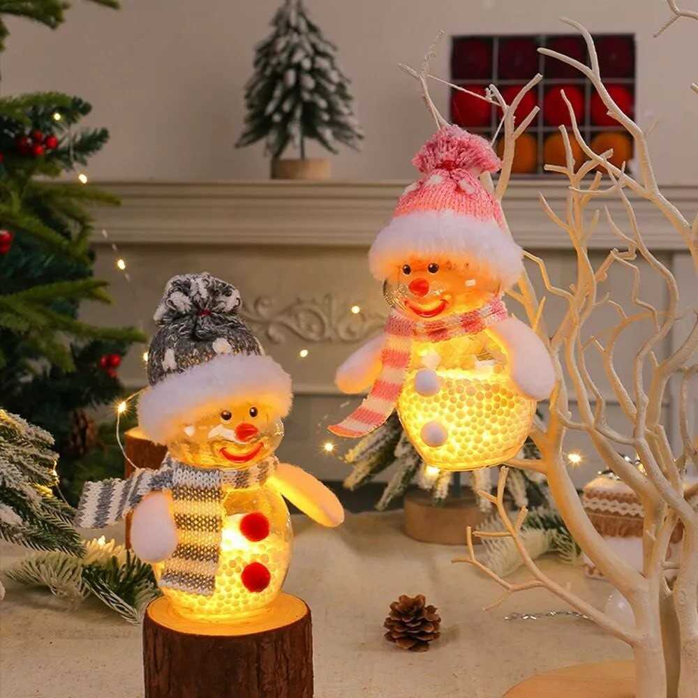 Transparent Christmas Luminous Snowman Decor Holiday Party Decoration