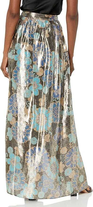 OCHENTA Women's Girls Elastic Waist Long Flowy Bohemian Cotton Casual Maxi Skirt for Summer Beach Holiday