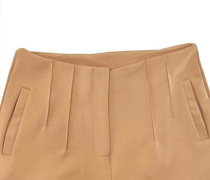 BIRW Womens Stretchy High Waisted Pants Trendy Skinny Business Work Casual Pencil Trousers with Pockets