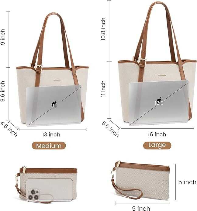 LOVEVOOK Womens Purses and Handbags Designer Tote Purse for Women Canvas Hobo Satchel Shoulder Bag with Compartment