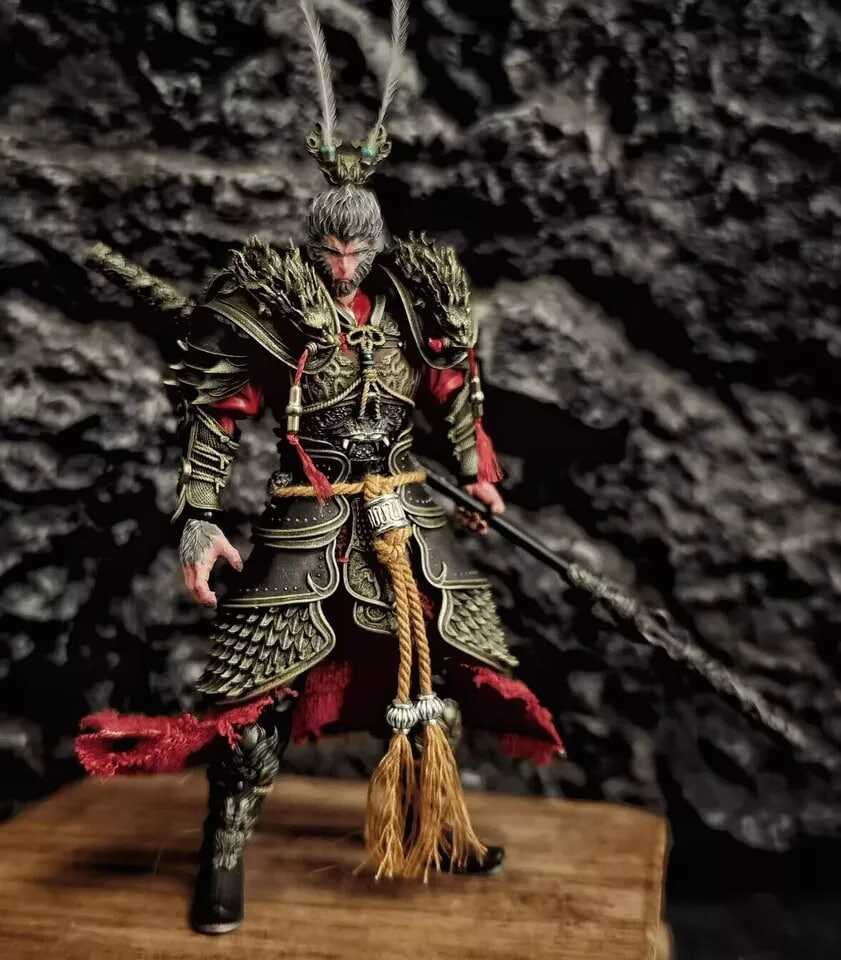 Myth Wukong Action Figure Collectible Model Statue Toys Ornaments Gifts 00 Black