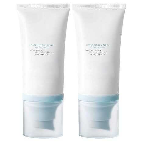 Hyalu CICA Water-fit Sun Serum, Upgrade ?????-??? Sun Serum, Sunscreen SPF 50, Moisturizing Sun Protection Essence, for All Skin Type (2PCS)