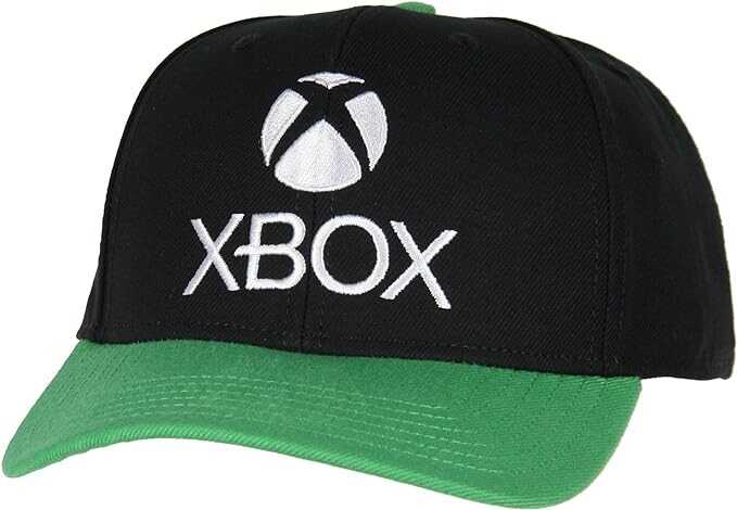 Xbox Mens' Gaming Logo Snapback Hat Adult Precurve Adjustable Hat Cap | Perfect for Everyday Wear and Video Game Fans Black