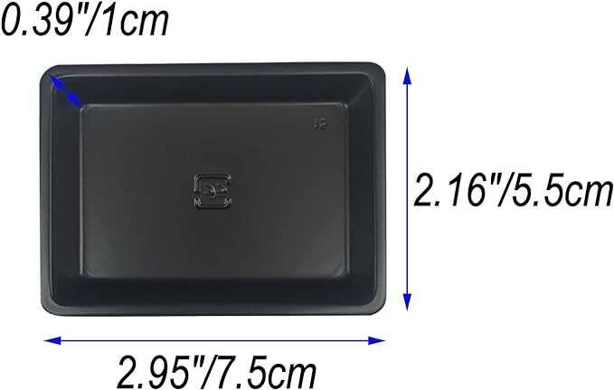 100 pcs Mini 2.95"x2.16" Dipping Sauce Dishes, Plastic Disposable Rectangular Black Soy Sauce Plate Set, Condiment Serving tray, Seasoning Platter, Appetizer Bowel -for Sushi Mustard Vinegar Soy BBQ