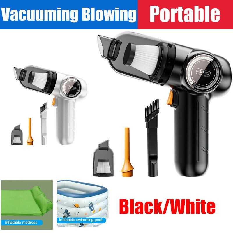 Car Vacuum Cleaner Handheld Cordless Hoover 120W Portable Auto Vacuuming Blowing