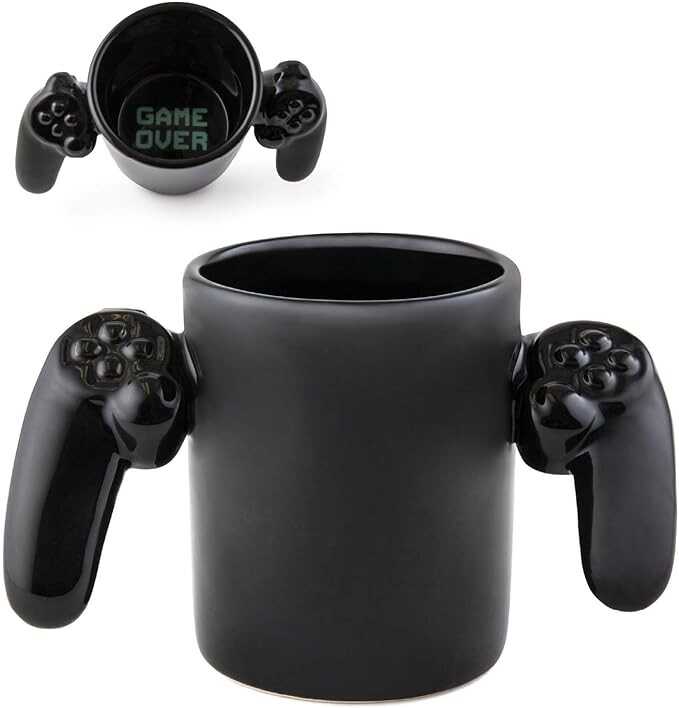 BigMouth Inc. Game Over Coffee Mug, Ceramic Gamers Cup, Holds 14 Oz., Perfect for Coffee, Tea