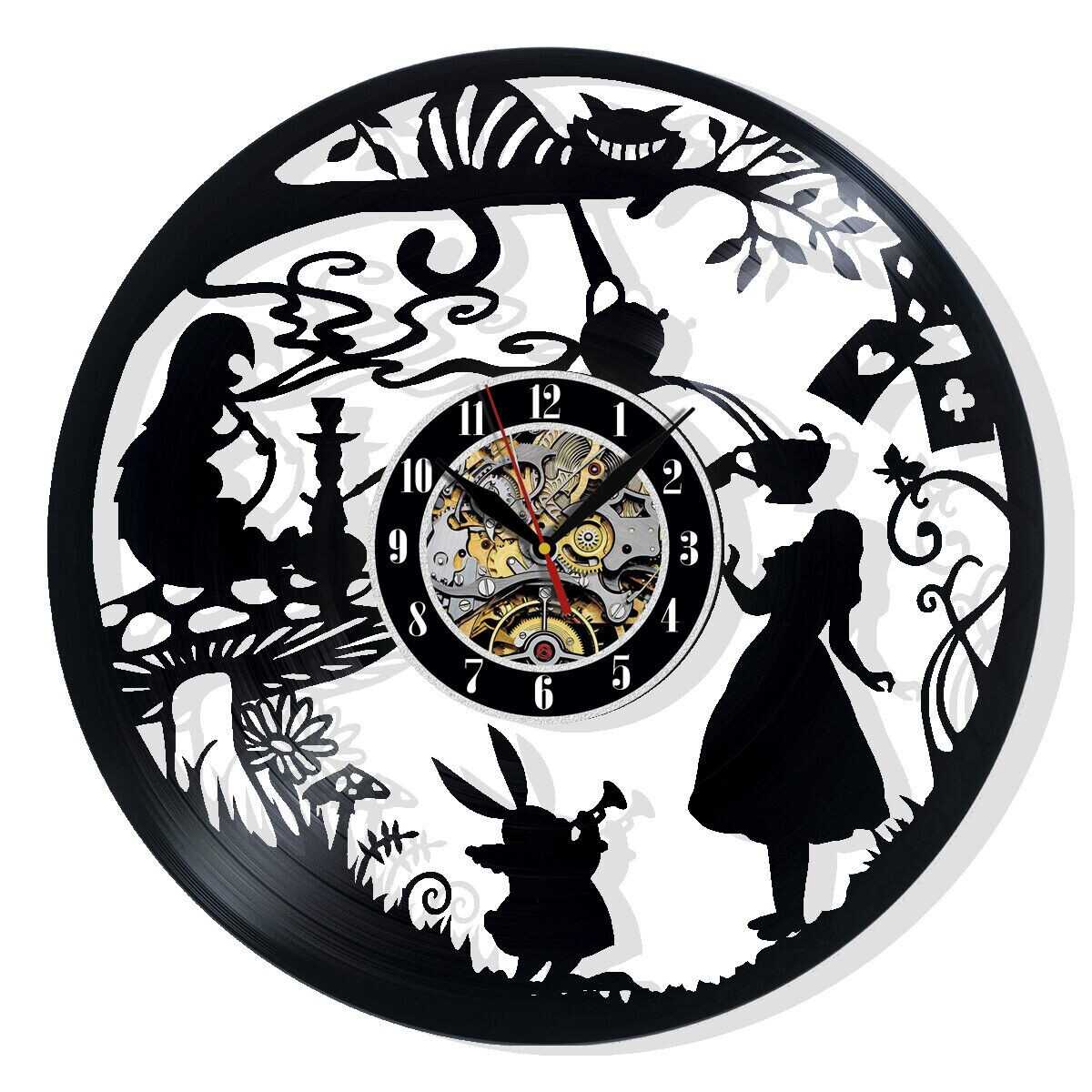 Alice In Wonderland Vinyl Record Wall Clock Gift Surprise Ideas Friends Birthday
