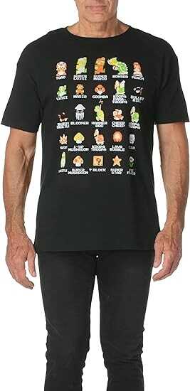 Nintendo Men's Pixel Cast T-Shirt
