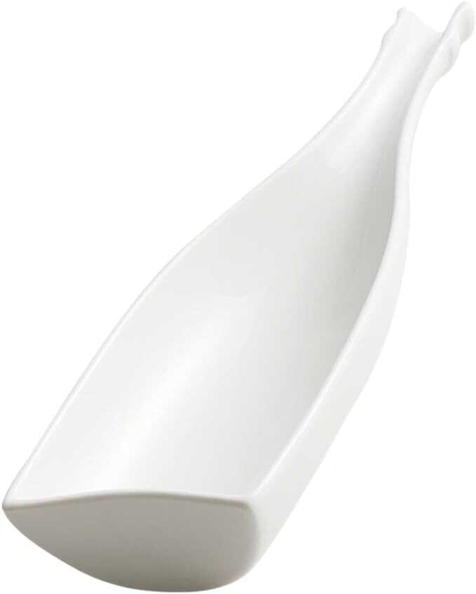 SHOWERORO Shaped Wine Bottle Dinner Bowl Appetizer Tray Side Dish Tray Wine Bottles Charcuterie Accessories Dinner Tray Charcuterie Cheese Pasta Plates White Ceramics Decorate Food