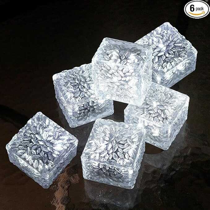 JKIMK Solar Brick Lights Outdoor Solar Lights Outdoor Waterproof Patio Brick Lights Garden Decor for Outside 6 Packs for Patio,Yard,Walkway,Pathway Decor