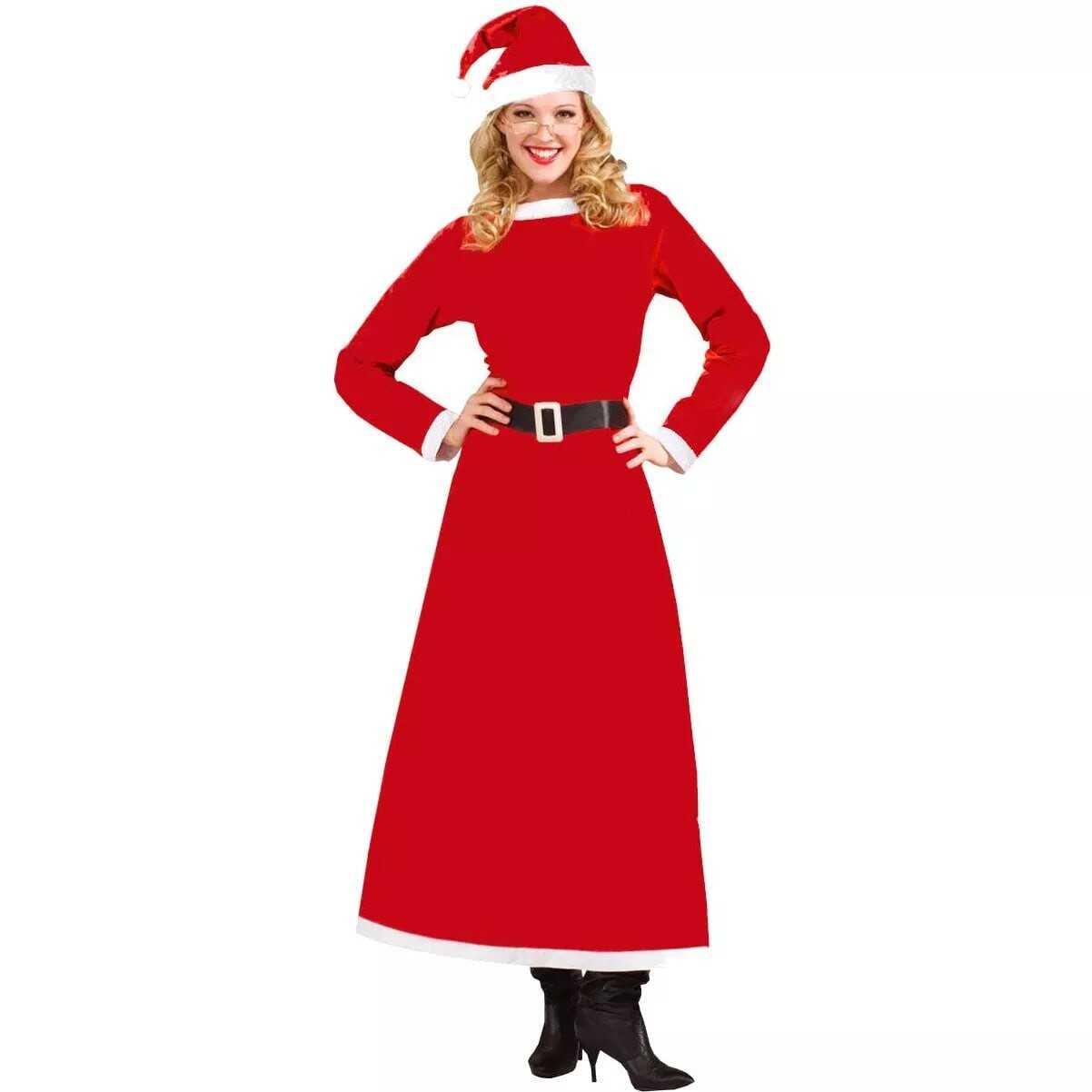 Sexy Claus Costume Mrs Santa Outfit Adult Christmas Fancy Dress Outfits Full Set