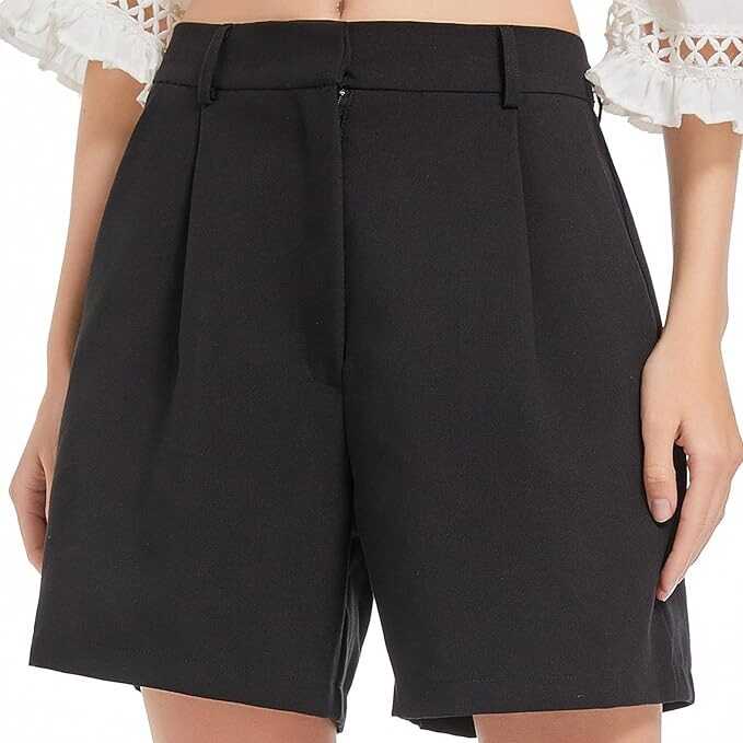 Everbellus High Waisted Wide Leg Dressy Shorts for Women Casual Business Tailored Shorts with Pockets