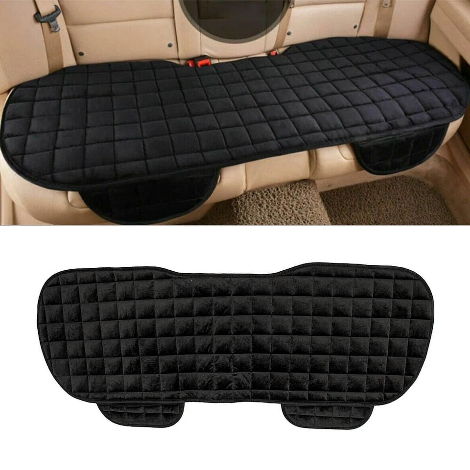 Car Rear Back Row Seat Cover Protector Mat Auto Chair Cushion Black Accessories