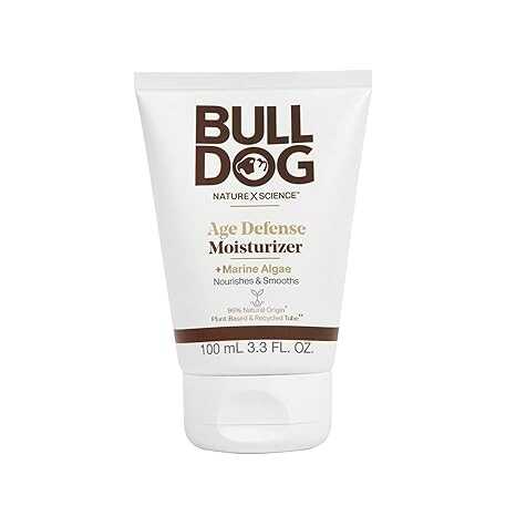 BULLDOG Mens Skincare and Grooming Face Moisturizer Age Defense, 3.3 Fluid Ounce