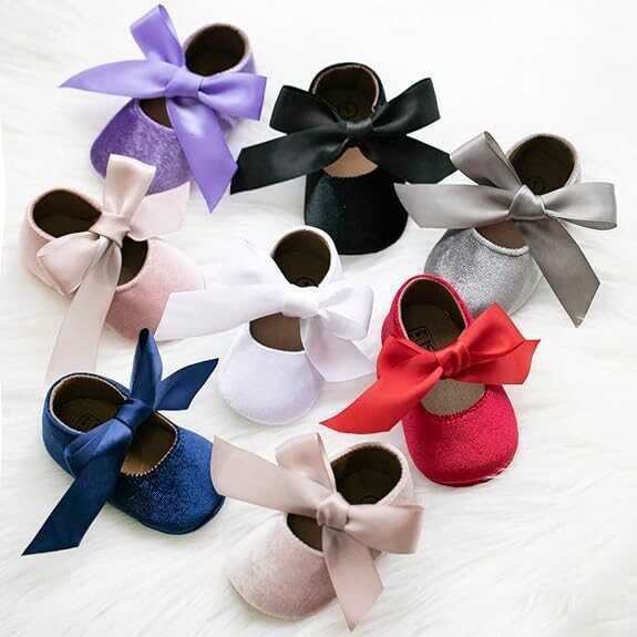 KIDSUN Infant Baby Girls Mary Jane Shoes Non-Slip Rubber Sole Ballet Slippers Princess Dress Wedding Shoes Newborn Crib Shoes First Walkers Shoes