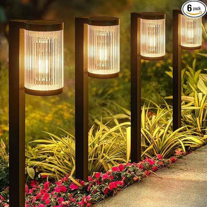 ELECLINK Solar Pathway Lights Outdoor, 6 Pack Upgraded Outdoor Solar Lights for Outside Super Bright Up to 12Hrs, IP65 Waterproof Solar Garden Lights for Yard Landscape Path Walkway Decoration