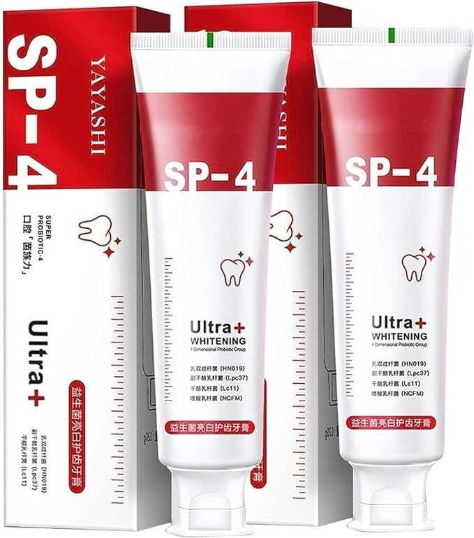 2pcs Yayashi SP-4 Toothpaste Fresh Breath Toothpaste,SP-4 Probiotics Whitening Toothpaste, Promotes Healthy Teeth and Gums, Prevents Tartar, Whitens Teeth (Red)