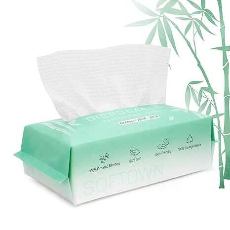 Face Towel Disposable Makeup Remover Wipes Wet and Dry Face Cloths for Washing Face 60 Count (Pack of 1