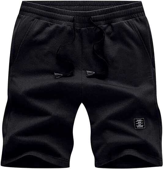 JMIERR Mens Cotton Sweat Shorts with 3 Pockets Workout Lounge Jogger Athletic Shorts 7 inch Inseam Running Shorts