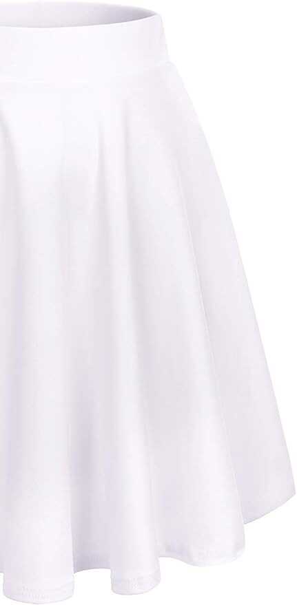 DRESSTELLS Skirt for Women Mini Skater Skirts Versatile A-line Basic Stretchy Flared Casual Pleated Skirt