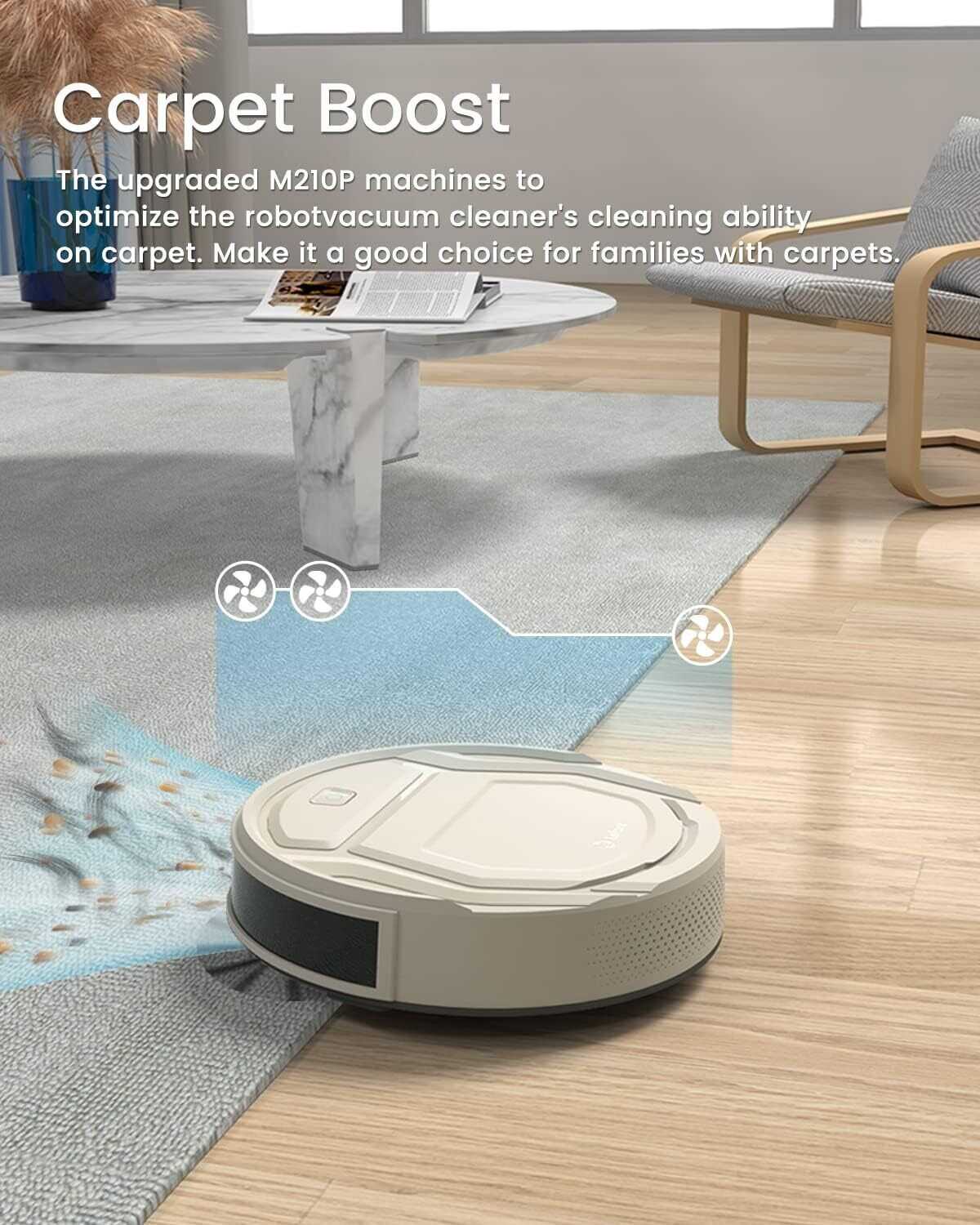 Lefant M210 Pro Robot Vacuum Cleaner, Tangle-Free 2200Pa Suction, Slim Quiet