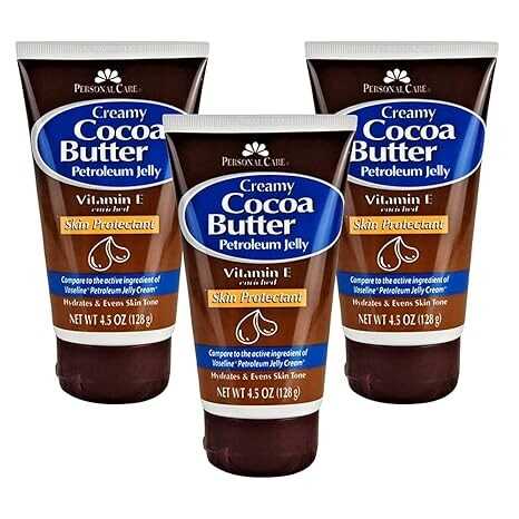 Personal Care Petroleum Jelly Vitamin E and Cocoa Butter Lotion 4.5 Oz (3 Pack) Vitamin E Cream for Skin with Cocoa Butter Cream Petroleum Jelly Tube