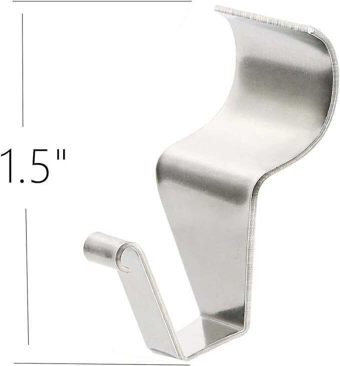 Vinyl Siding Hooks for Hanging, Heavy Duty Outdoor Decorations Hanger, Metal No Hole Needed Clips (8 Pack)