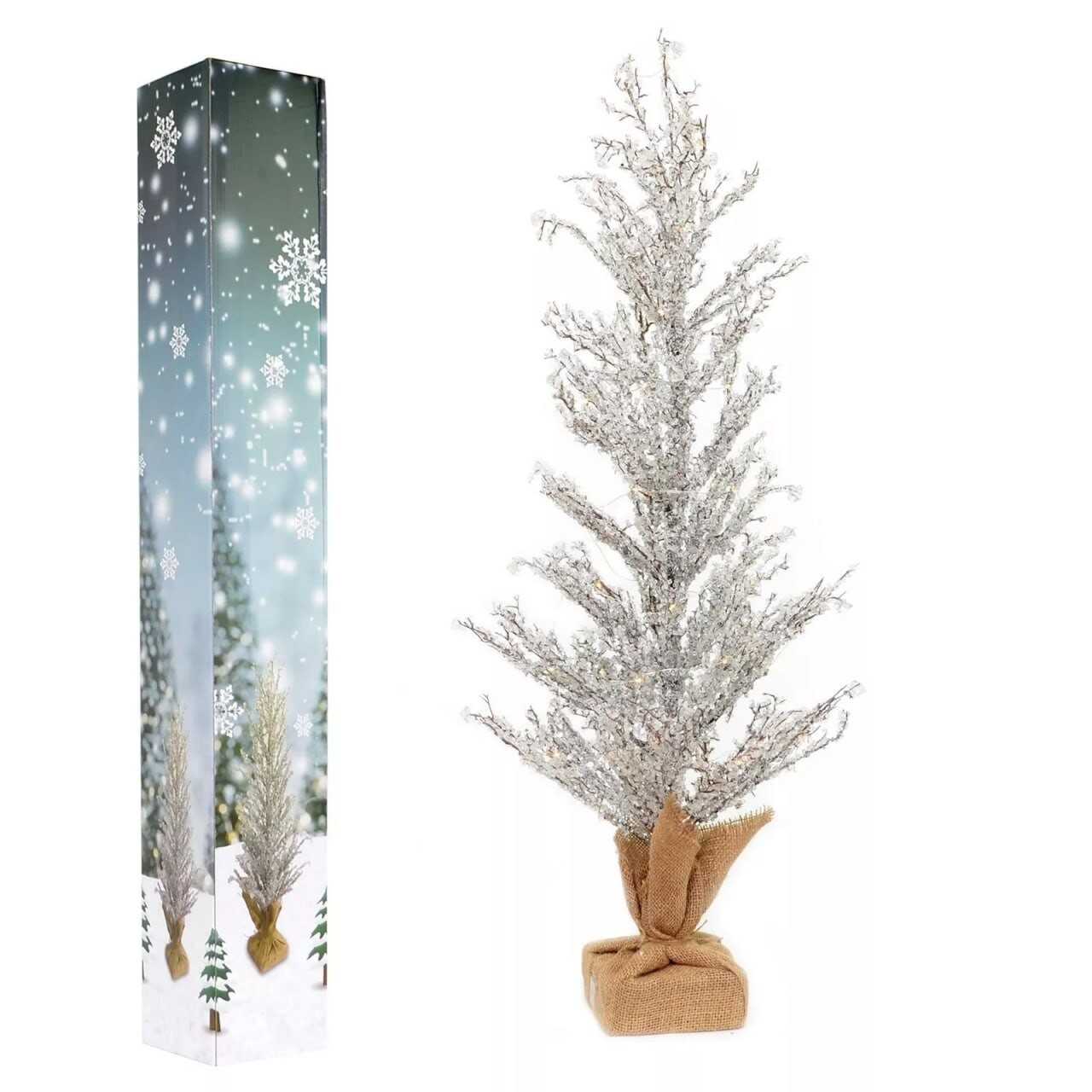 61CM Pre-Lit LED Christmas Tree Battery USB Operated Xmas home Table Decor