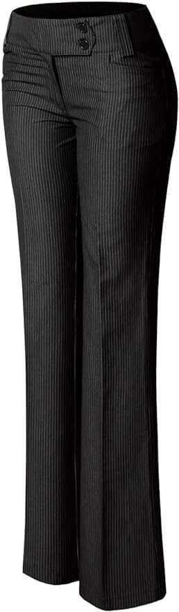Design by Olivia Women's Relaxed Boot-Cut Office Pants Trousers Slacks