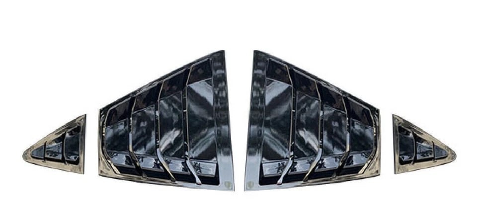 For Toyota Corolla 2020~2025 Glossy Black Side Window Louver Shutter Cover 4PCS