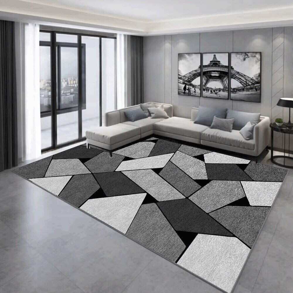 Geometric Carpet for Living Room Decor Sofa Table Large Area Rugs Bathroom Mat